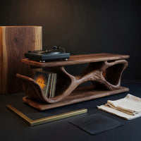 Solid Wood Record Player Stand Scandinavian Display Music Corner, view 4