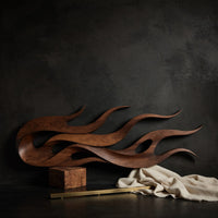 Where the Fire Lies Down: A Carved Walnut Wall Relief, view 4 — view 4