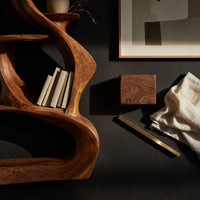 Riverform Bookshelf, Hand-Shaped from Solid Walnut, view 4