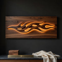 Braided Current Walnut Wall Relief, Low and Long, view 4 — view 4