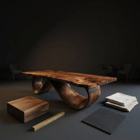 Contemporary Natural Edge Dining Table For Home Gathering, view 4