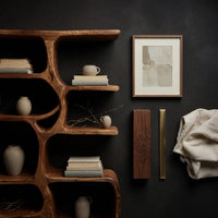 Rounded Cell-Form Bookshelf in Solid Hardwood, view 4