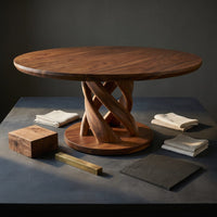 Tropical Round Gathering Table For Luxury Dining Room, view 4