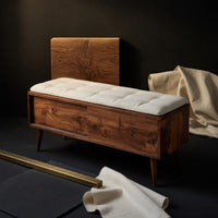 Solid Wood Entryway Storage Bench Hallway, view 4
