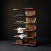 Solid Wood Standing Shelf Scandinavian Natural Corner Space, view 4