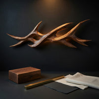 Rustic Wooden Wall Mounted Light With Branch Form For Bedroom, view 4