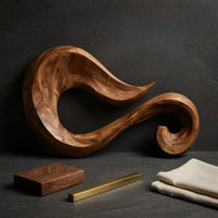 One Length of Walnut, Curled Into a Wall Sculpture, view 4 — view 4