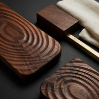 Chisel Carved Ripple Door on a Long Capsule TV Console, view 4