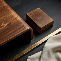 Open-Shelf Coffee Table with Two Drawers Beneath, view 4