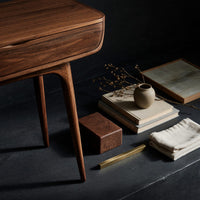 Console Table on Splayed Tapered Legs in Solid Walnut, view 4