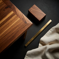 Hand-Cut Faceted Coffee Table with Folded Wood Base, view 4