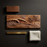 Shoreline Wave Relief for a Bright Coastal Room, view 4 — view 4