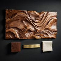 Book-Matched Boards, Carved Into a Rolling Sea Wall Panel, view 4 — view 4