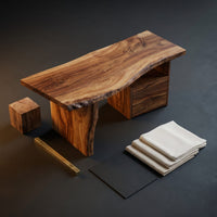 Solid Wood Vanity Desk With Storage Drawers, view 4