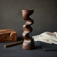 Solid Wood Candle Holder Rustic Stick Bedroom Cozy Ambience Styling, view 4