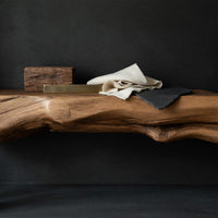 Solid Wood Floating Fireplace Mantel Natural Shelf Entryway, view 4