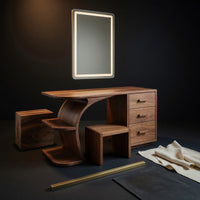 Solid Wood Dressing Table Elegant Makeup Vanity Personal Beauty Area Space, view 4