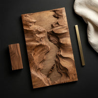 Hand-Carved Slot Canyon Wall Sculpture With a Lone Canoe, view 4 — view 4