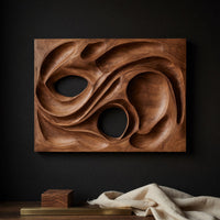Looping Ovals and Pods in a Framed Wood Wall Relief, view 4 — view 4
