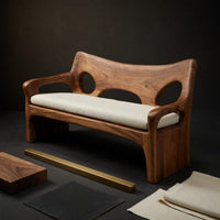 Solid Wood Sofa With Sculptural Frame Home, view 4