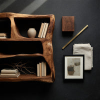 Hand-Shaped Bookshelf with Wavy Live Edge Slabs, view 4