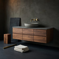 Solid Wood Bathroom Vanity Floating With 2 Tiers Drawer, view 4