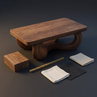 Rustic Solid Wood Table For Eclectic Interiors, view 4