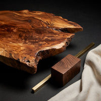 Live Edge Coffee Table on Twin Pedestals, Made to Order, view 4