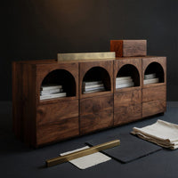 Solid Wood Sideboard Arched Niche Living Room, view 4