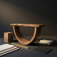 Artistic Wood Console Table For Gallery Interior, view 4