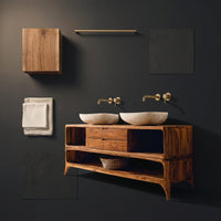 Solid Wood Bathroom Vanity Luxury Two Tier Design, view 4