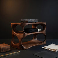 Solid Wood Record Player Stand Vinyl Display Entertainment Interior Space, view 4