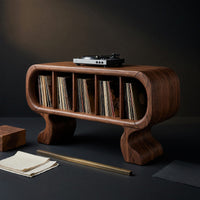 Solid Wood Record Player Stand Curved Luxury Suite, view 4