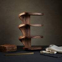 Solid Wood Spice Rack Mid Century Kitchen Decor With Organizer, view 4