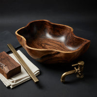 Solid Wood Sink Vanity Mid Century Bathroom Decor, view 4