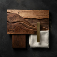 Chisel-Cut Ridgeline Wall Relief, Walnut and Sapwood, view 4 — view 4