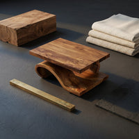 Organic Wood Coffee Table For Modern Lounge, view 4