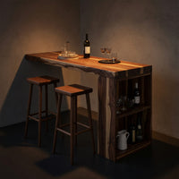 Solid Wood Bar Table Tropical Live Edge Balcony Outdoor Patio, view 5