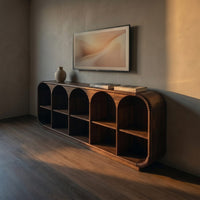 Minimalist Sculptural Tv Stand For Media Room Interior, view 5
