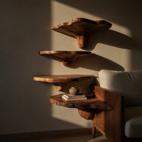 Solid Wood Mushroom Shelf Handcrafted Solid Entryway Living Room, view 5