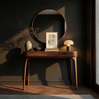 Curved-Leg Console Table with Two Flush Front Drawers, view 5