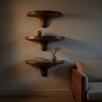 Solid Wood Mushroom Shelf Solid Living Room, II, view 5