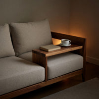 Solid Wood Sofa Arm Table Live Edge Side Furniture Decoration, view 5