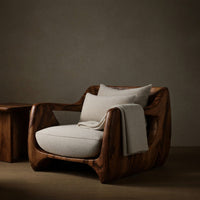 Solid Wood Chair Farmhouse Accent Living Room, view 5