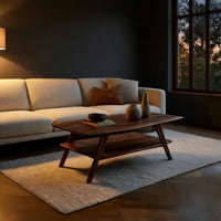Tapered-Leg Coffee Table with Lower Display Shelf, view 5