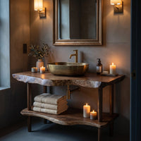 Solid Wood Bathroom Vanity Rustic Functional, view 5