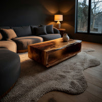 Hollow Box Coffee Table with a Live Edge Front Rim, view 5