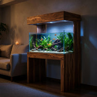 Solid Wood Aquarium Stand With Canopy Living Room, view 5