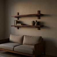 Solid Wood Natural Wood Floating Shelves Handcrafted Shelf Entryway Christmas, view 5