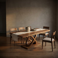 Light Wood Gathering Table For Tropical Dining Room, view 5